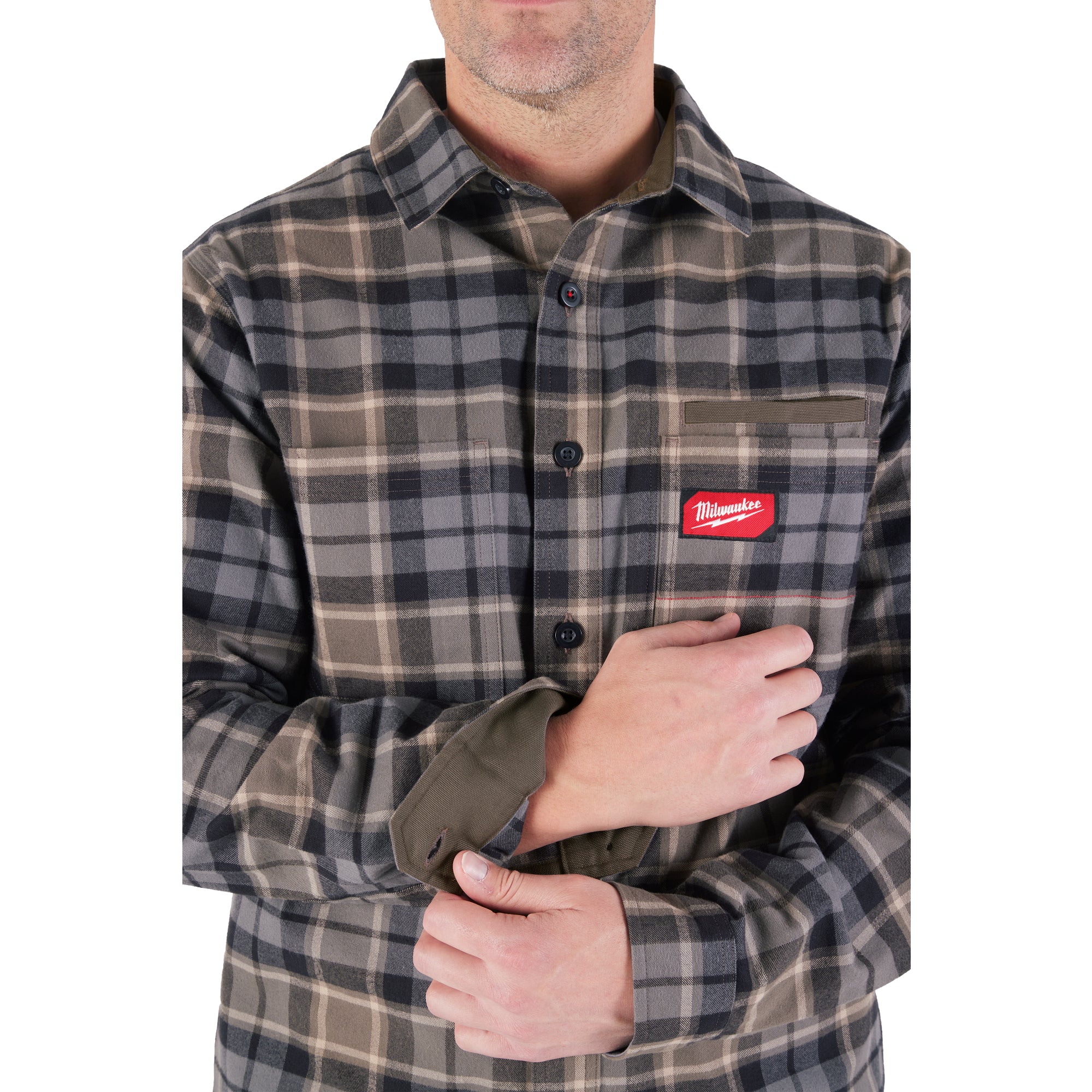 CHEMISE EN FLANELLE GRIDIRON (GRIS - MEDIUM)