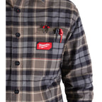 CHEMISE EN FLANELLE GRIDIRON (GRIS - MEDIUM)