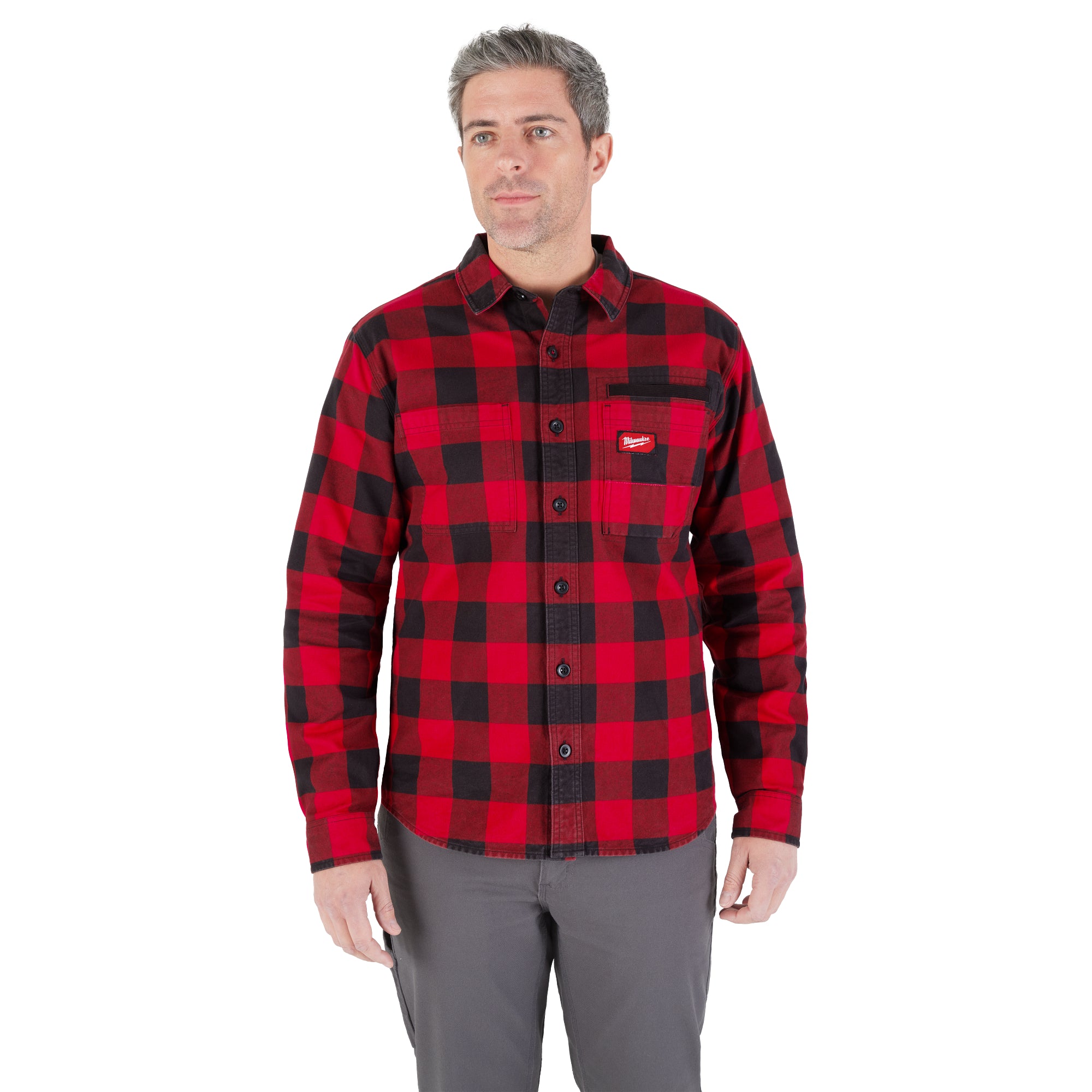 CHEMISE EN FLANELLE GRIDIRON (ROUGE - LARGE)
