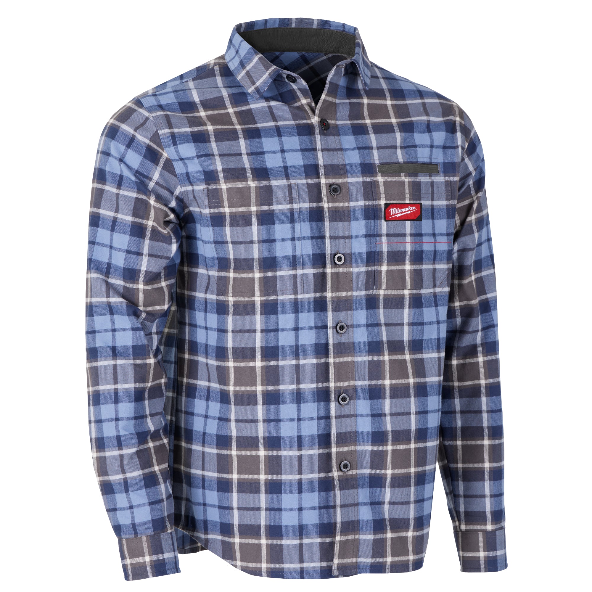 CHEMISE EN FLANELLE GRIDIRON (BLEU - LARGE)
