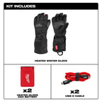 ENSEMBLE GANTS HIVER CHAUFFANT ( NOIR - MEDIUM )