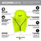 CHAPEAU PARE-SOLEIL WORKSKIN JAUNE HAUTE VISIBILITÉ ( L-XL )