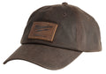 CASQUETTE AJUSTABLE EN TOILE CIRÉE - BRUN