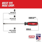 TOURNEVIS À FENTE 3/8'' DE 8'' POUR DÉMOLITION ( USA )