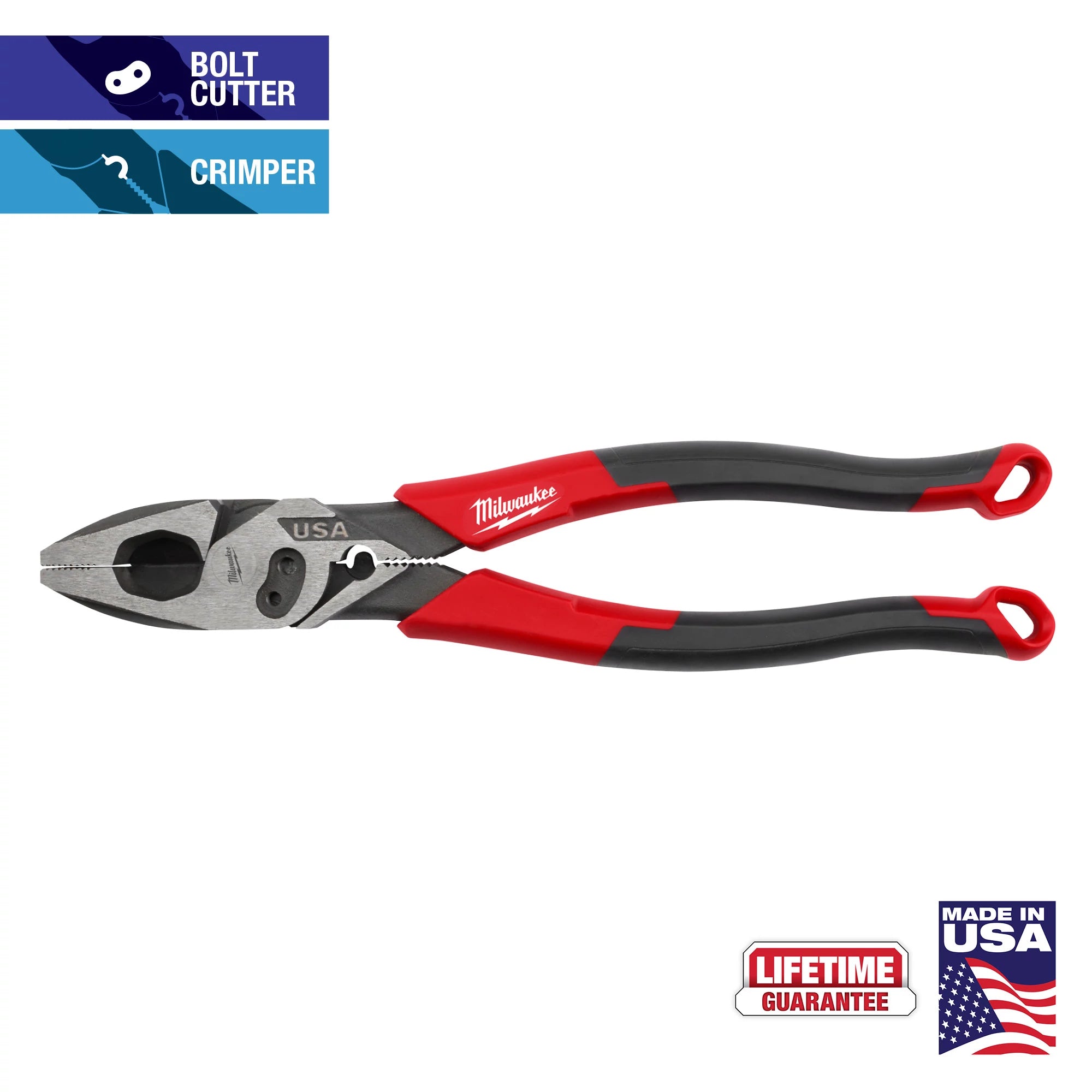 PINCE 9'' COUSSINÉE AVEC SERTISSEUR ET COUPE-BOULONS ( USA )