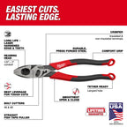 9" CUSHIONED PLIERS WITH CRIMPER AND BOLT CUTTER (USA)