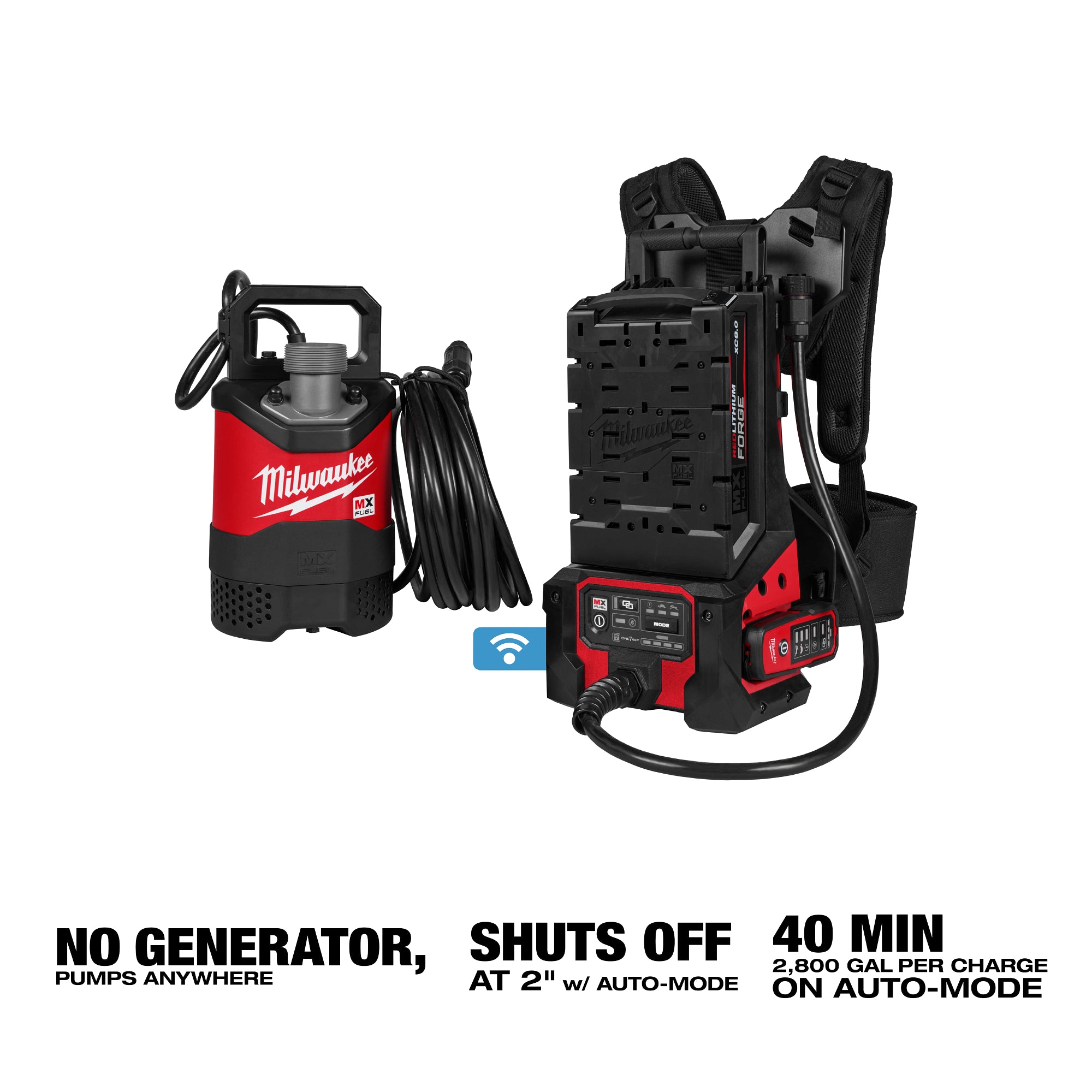 ENSEMBLE DE POMPE SUBMERSIBLE 2'' 1HP MX FUEL (XC8.0)