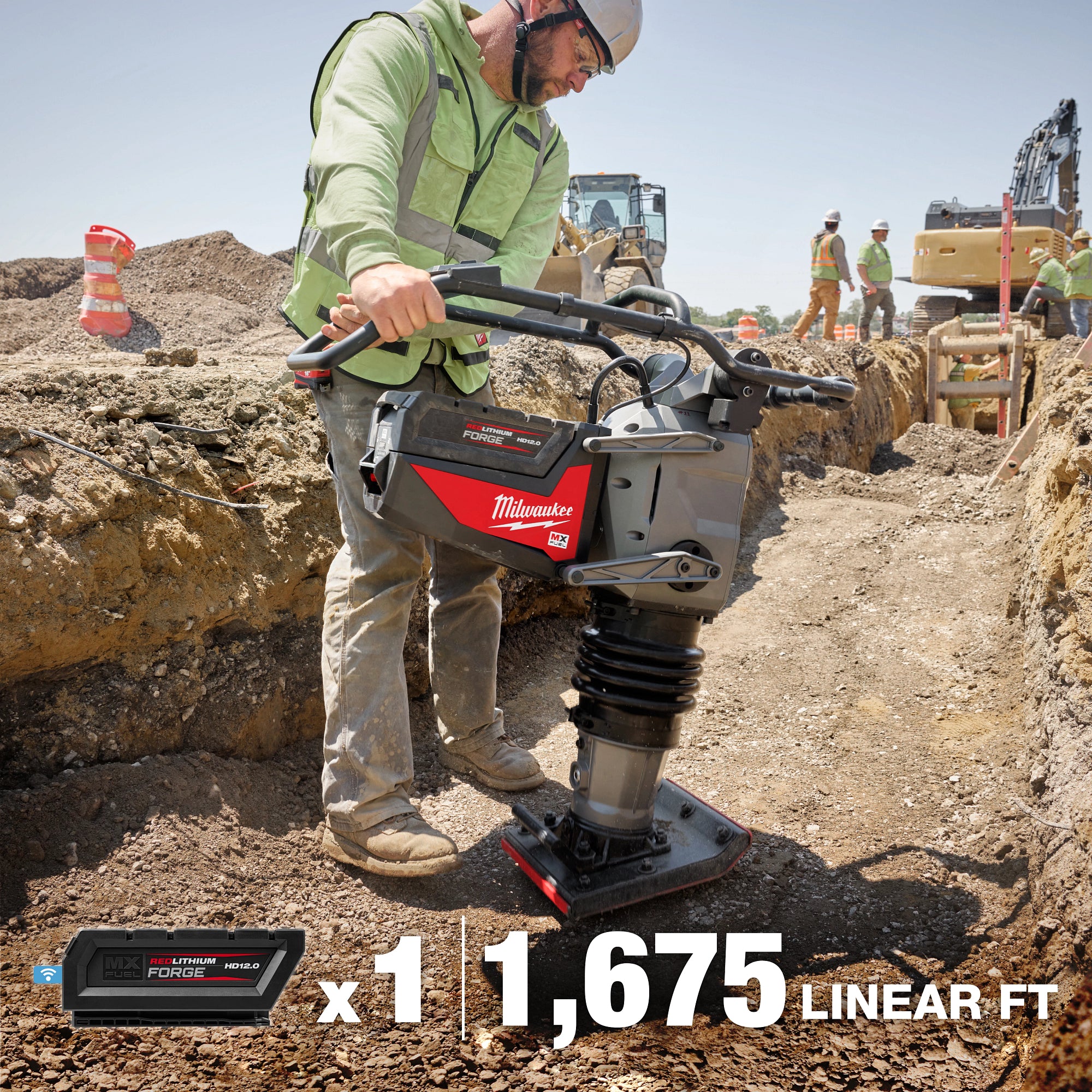 ENSEMBLE COMPACTEUR DE SOL 70KG MX FUEL (HD12.0)