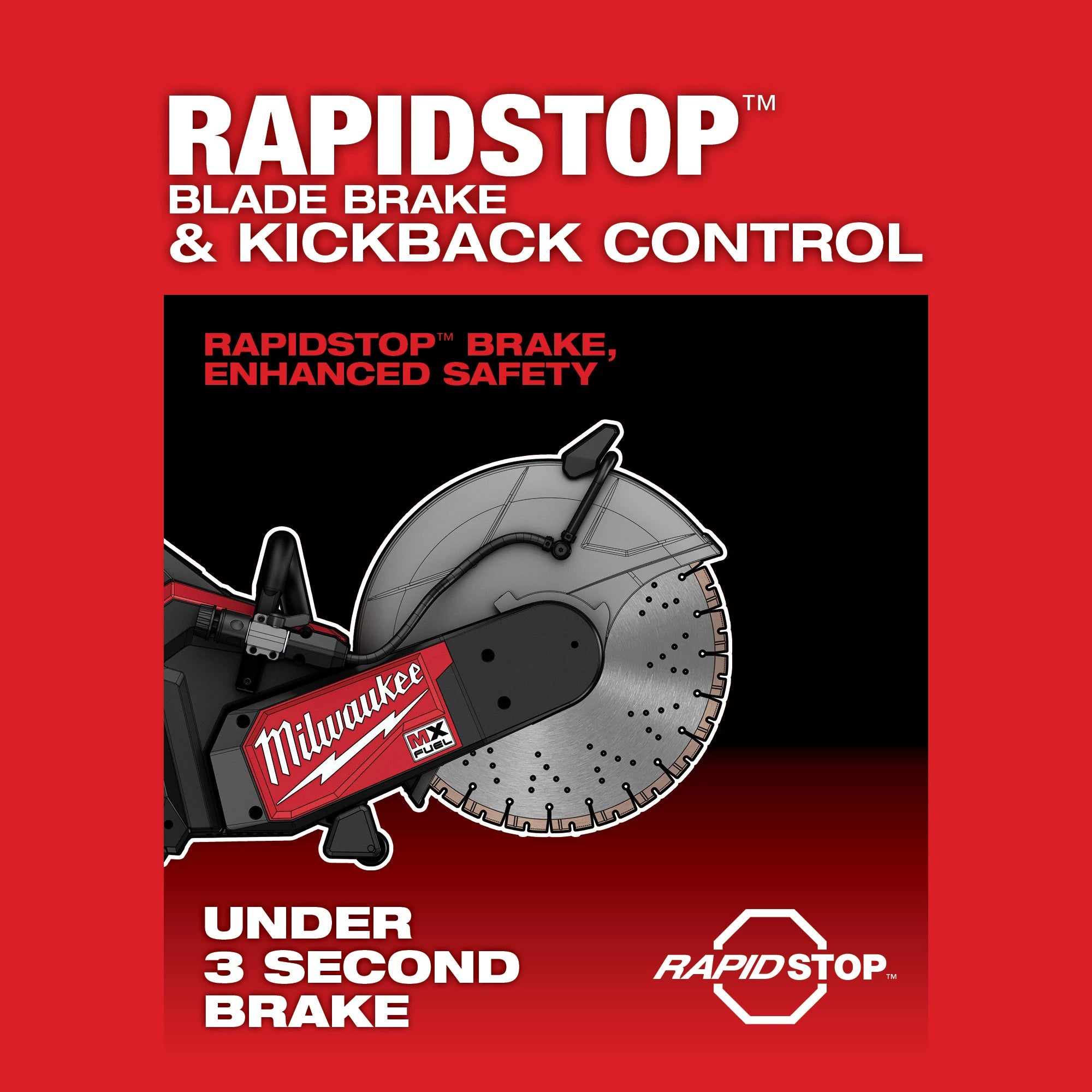 ENSEMBLE SCIE À TRONÇONNER 14'' RAPIDSTOP MX FUEL (XC8.0)