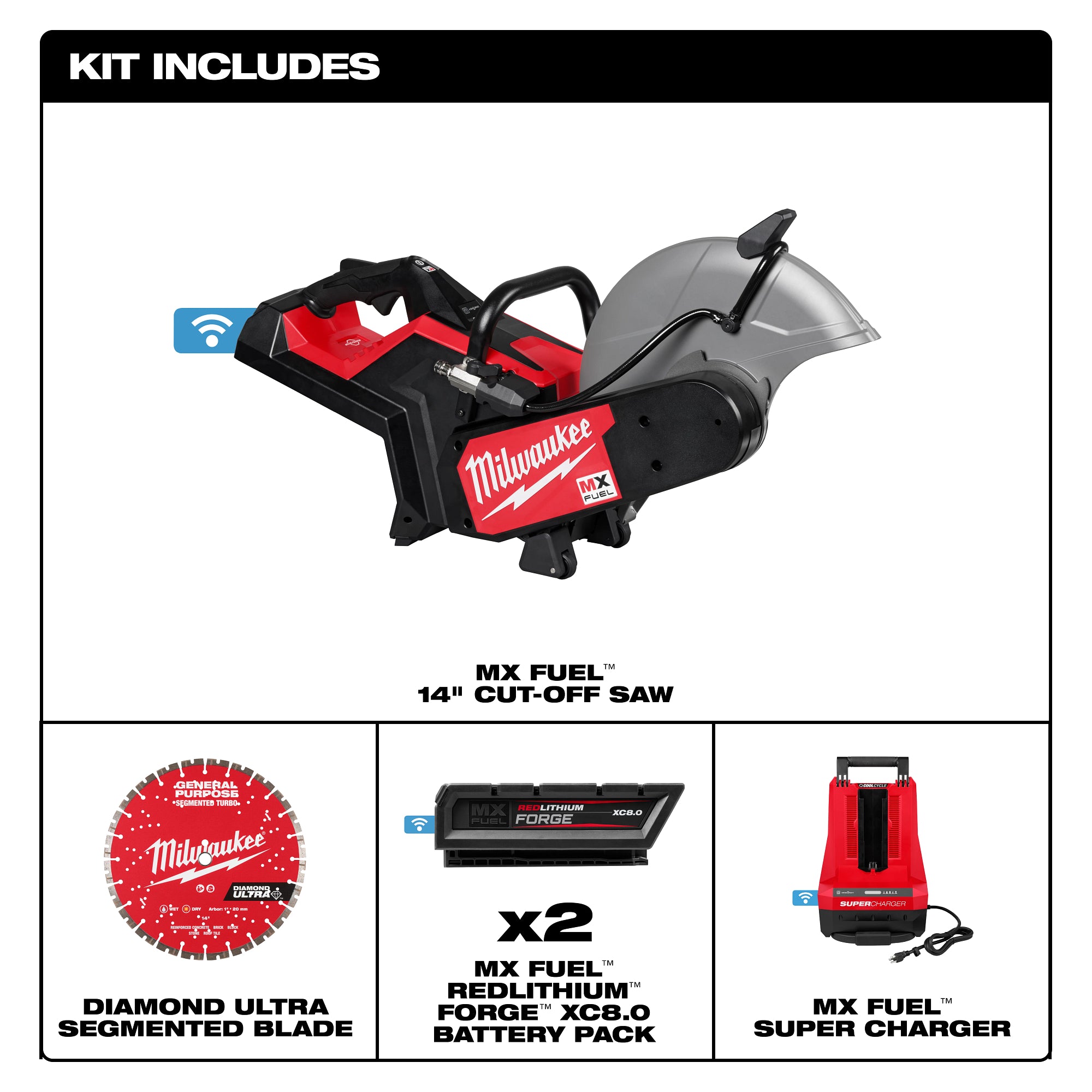 ENSEMBLE SCIE À TRONÇONNER 14'' RAPIDSTOP MX FUEL (XC8.0)