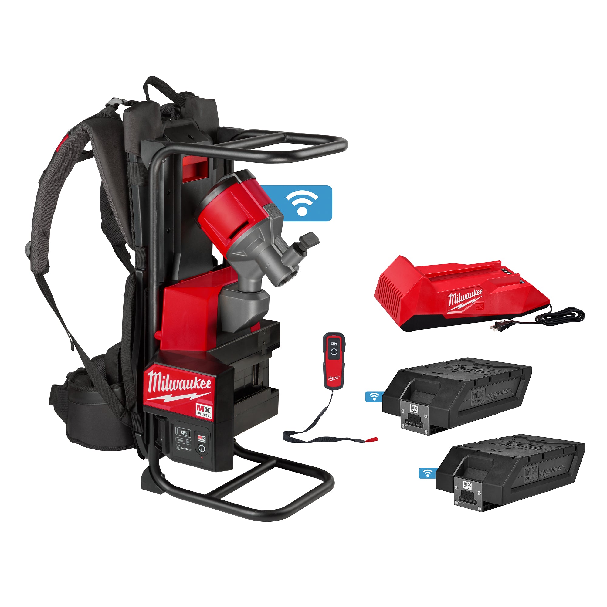ENSEMBLE VIBREUR À BÉTON SAC À DOS MX FUEL (XC406)