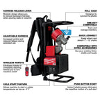 ENSEMBLE VIBREUR À BÉTON SAC À DOS MX FUEL (XC406)
