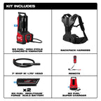 ENSEMBLE DE VIBREUR À BÉTON HF  VIBRATEUR/TÊTE MX FUEL XC8.0