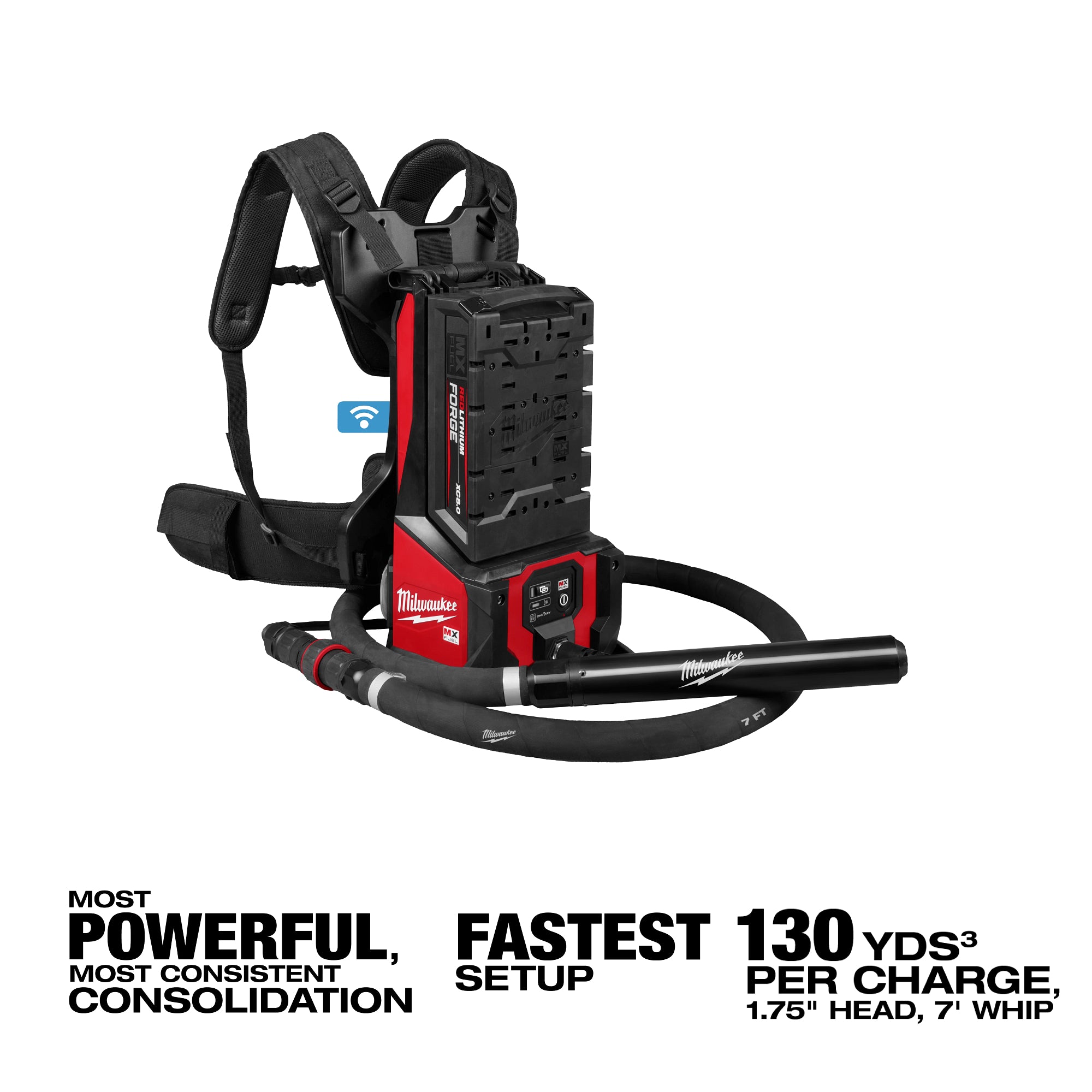 ENSEMBLE DE VIBREUR À BÉTON HF  VIBRATEUR/TÊTE MX FUEL XC8.0