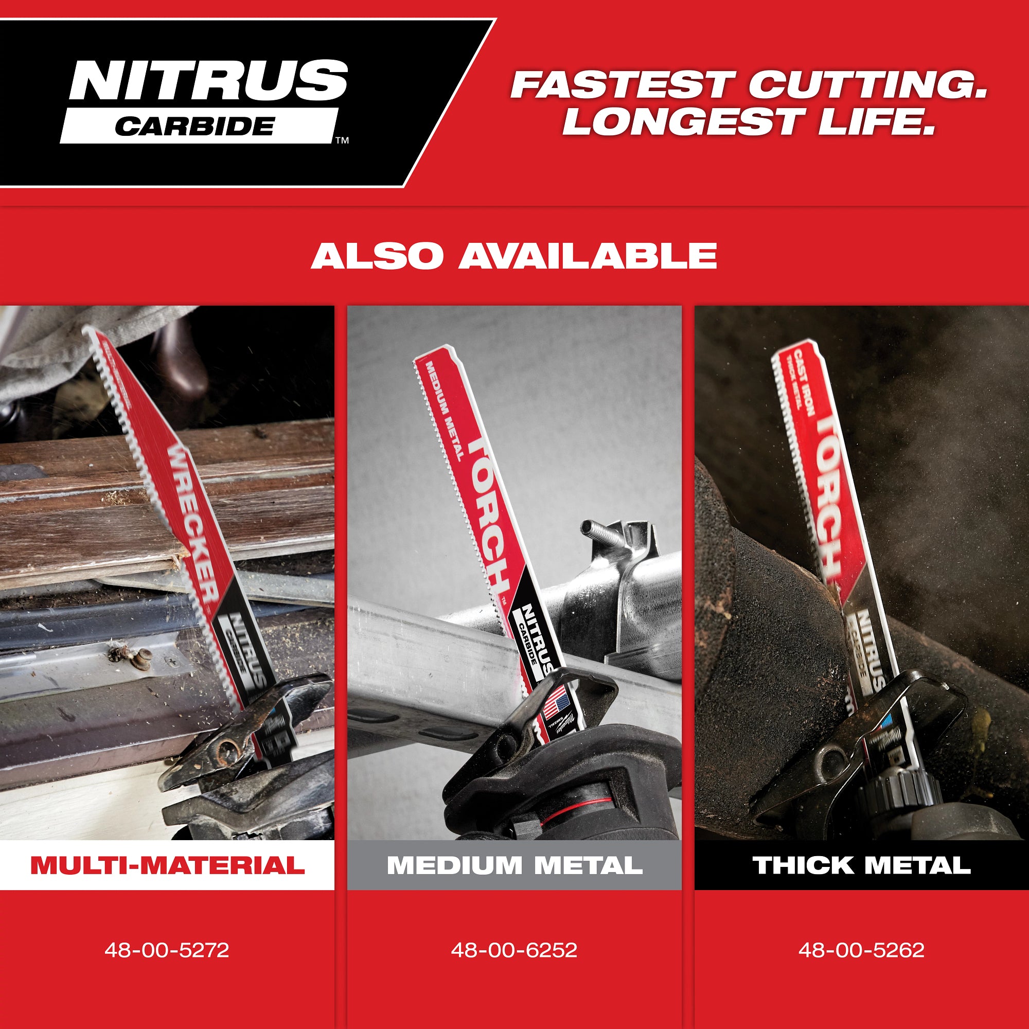 LAME SCIE ALTERNATIVE AU CARBURE 9'' NITRUS TORCH (PQT 5)