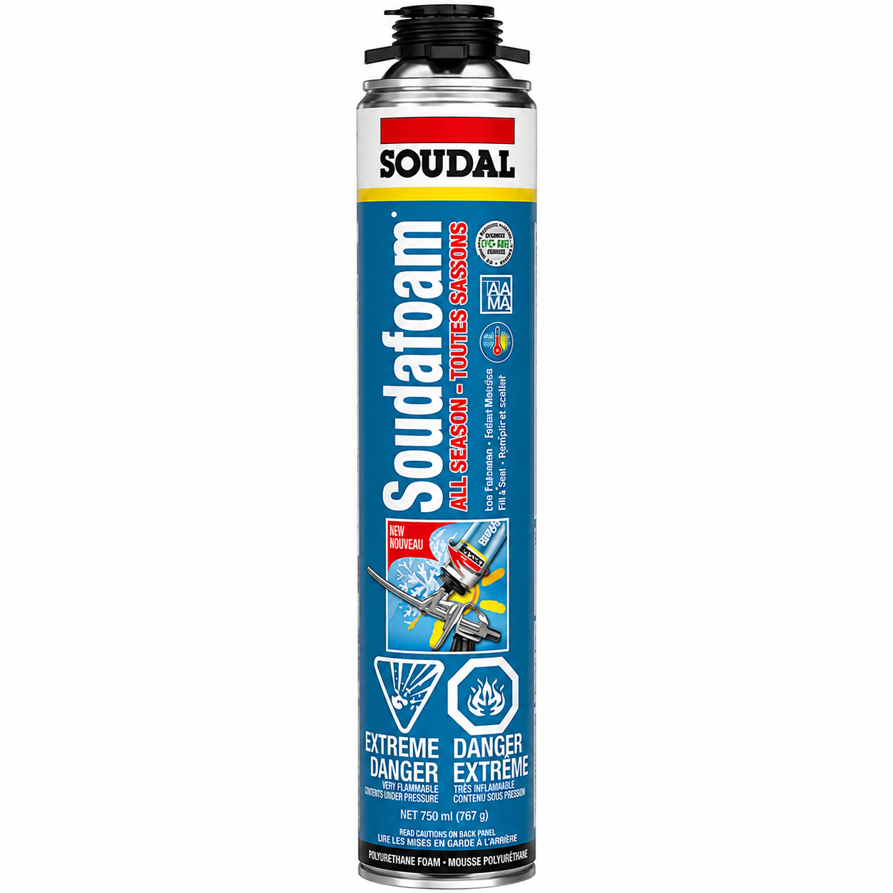 MOUSSE À PISTOLET TOUTES SAISONS 750ML ( -25° À 49° )
