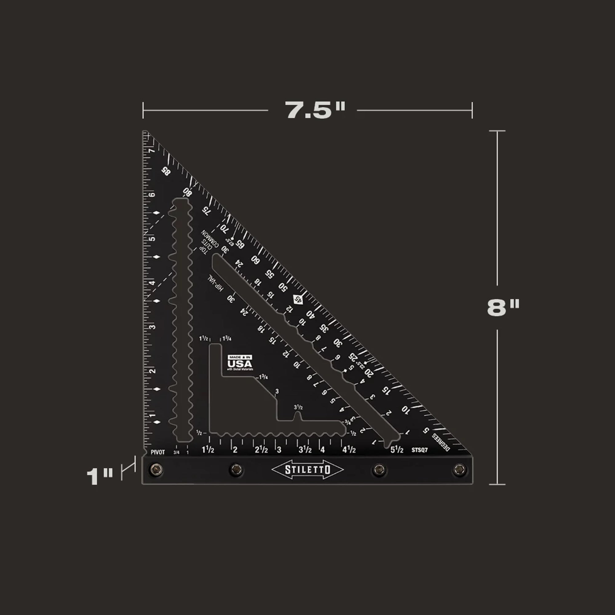 ÉQUERRE DE CHARPENTIER 7''