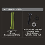 MANCHE DE REMPLACEMENT VERT POUR MARTEAU STILETTO