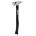 MARTEAU 12OZ EN TITANE FACE LISSE & MANCHE EN FIBRE 16''