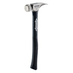 MARTEAU 12OZ EN TITANE FACE LISSE & MANCHE EN FIBRE 16''