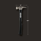 MARTEAU 12OZ EN TITANE FACE LISSE & MANCHE EN FIBRE 16''