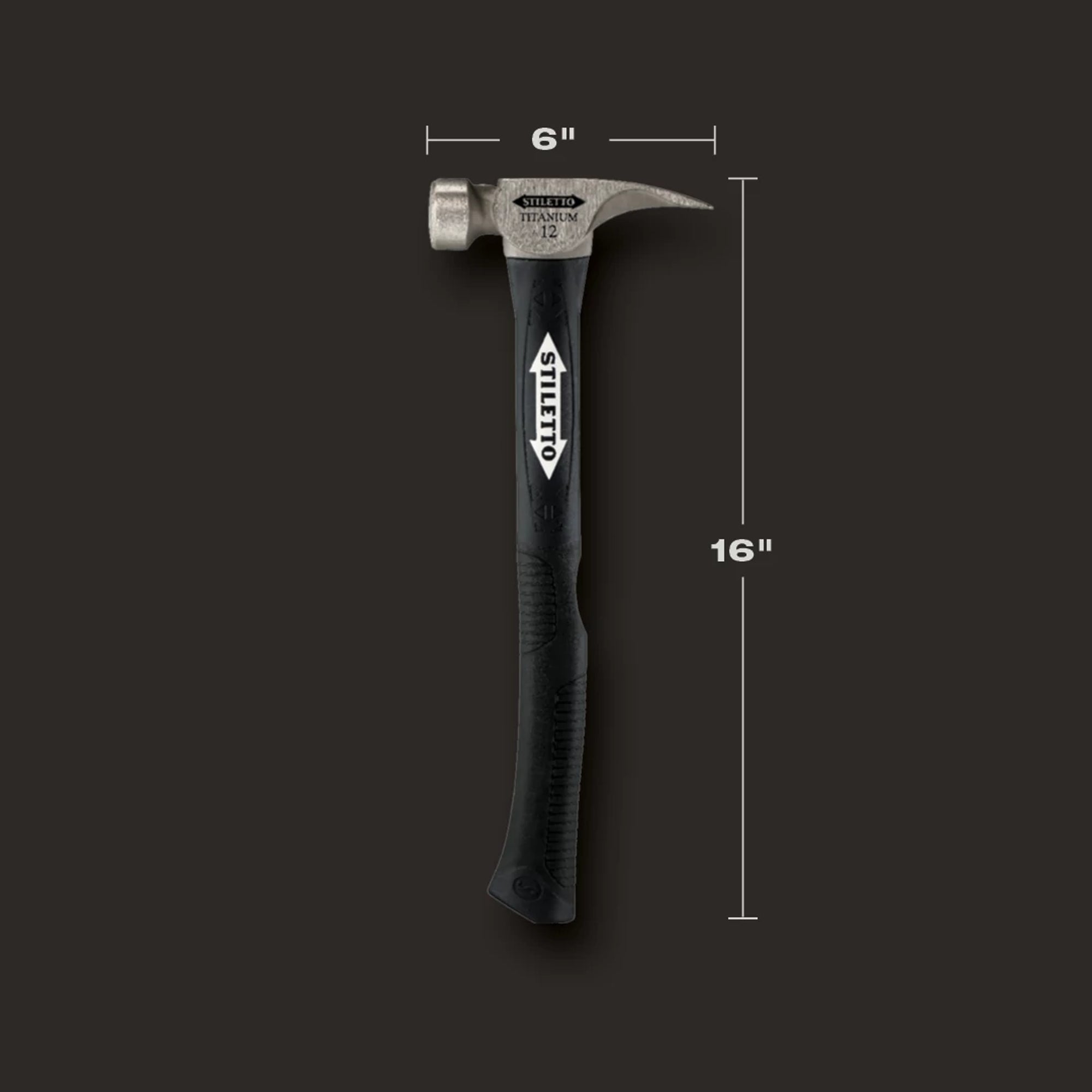 12OZ TITANIUM SMOOTH FACE HAMMER & 16'' FIBER HANDLE