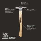 MARTEAU 16OZ EN TITANE FACE FRAISÉE & MANCHE HICKORY 18''