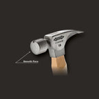 MARTEAU 16OZ EN TITANE FACE LISSE & MANCHE HICKORY 18''
