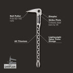 BARRE À CLOUS 8.5OZ EN TITANE 11.5''
