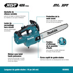 SCIE À CHAÎNE 16'' POIGNÉE SUPÉRIEURE 40V XGT BRUSHLESS