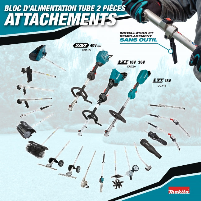 TÊTE D'ALIMENTATION 40V XGT BRUSHLESS À TUBE 2 PIÈCES
