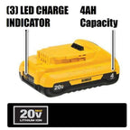BATTERIE 4.0AH COMPACTE LITHIUM-ION 20V MAX ( PQT 2 )