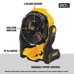VENTILATEUR DE CHANTIER 20V MAX