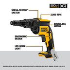 20V MAX BRUSHLESS DRYWALL SCREWGUN