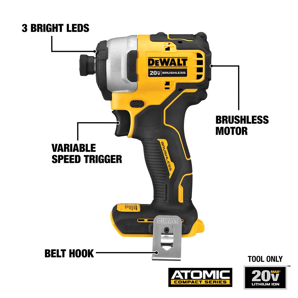TOURNENIS À CHOCS 1/4'' BRUSHLESS ATOMIC 20V MAX