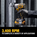 20V MAX XR 1/4" BRUSHLESS 3-SPEED IMPACT DRIVER