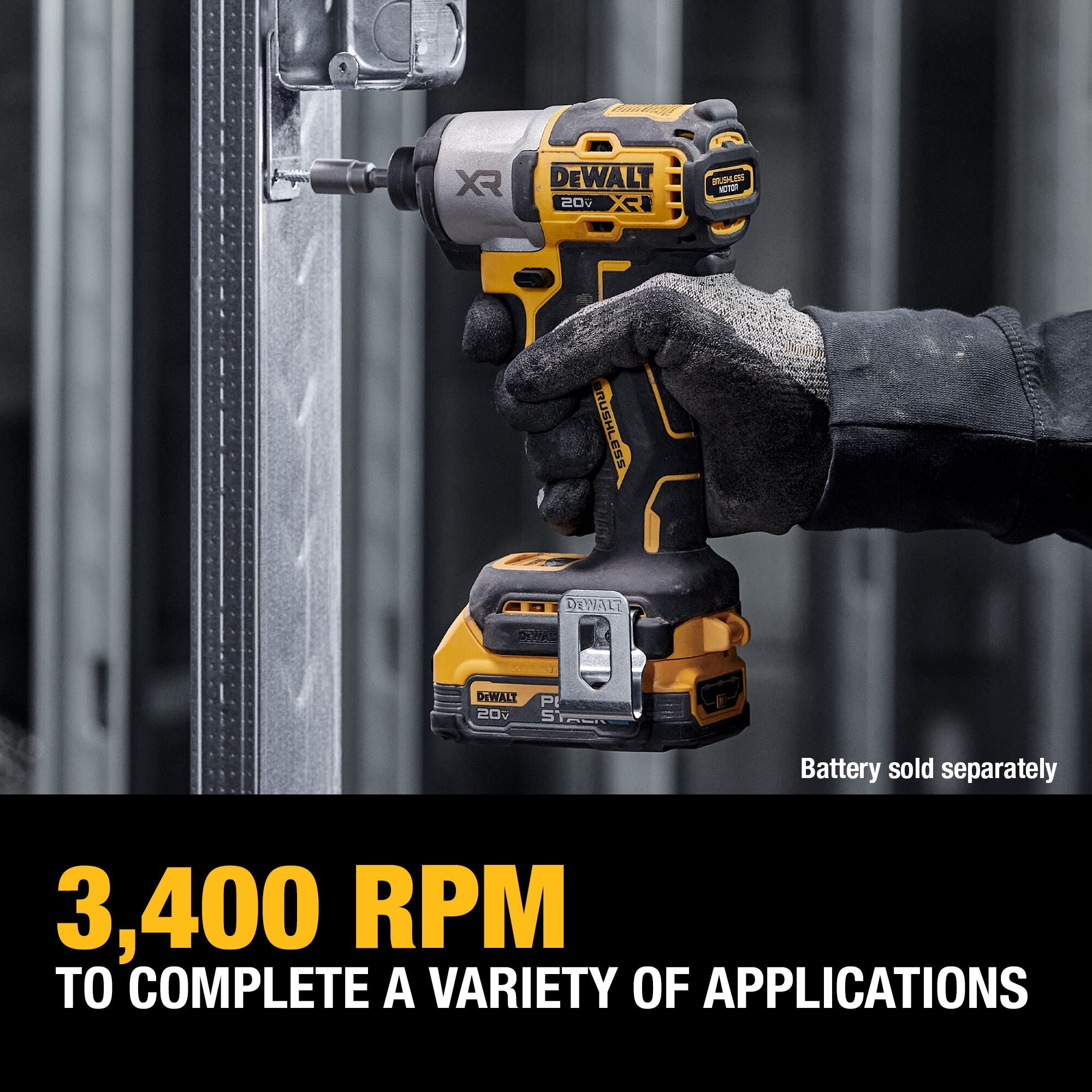 20V MAX XR 1/4" BRUSHLESS 3-SPEED IMPACT DRIVER