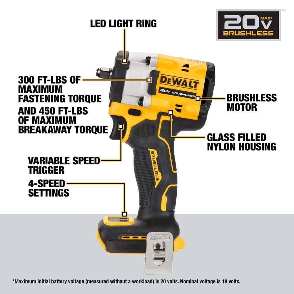 3/8" ATOMIC 20V MAX BRUSHLESS IMPACT WRENCH (HOG RING)