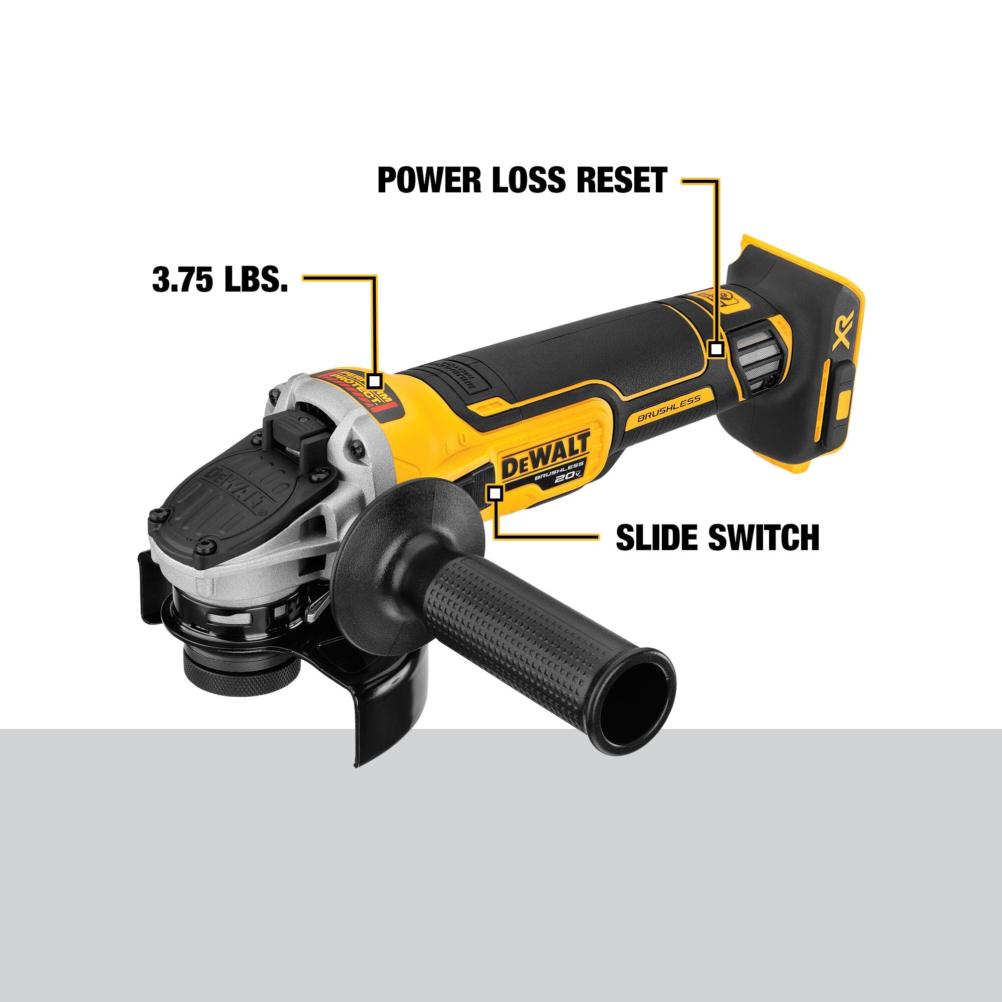 RECTIFIEUSE COUDÉE 4-1/2'' À GLISSIÈRE BRUSHLESS 20V