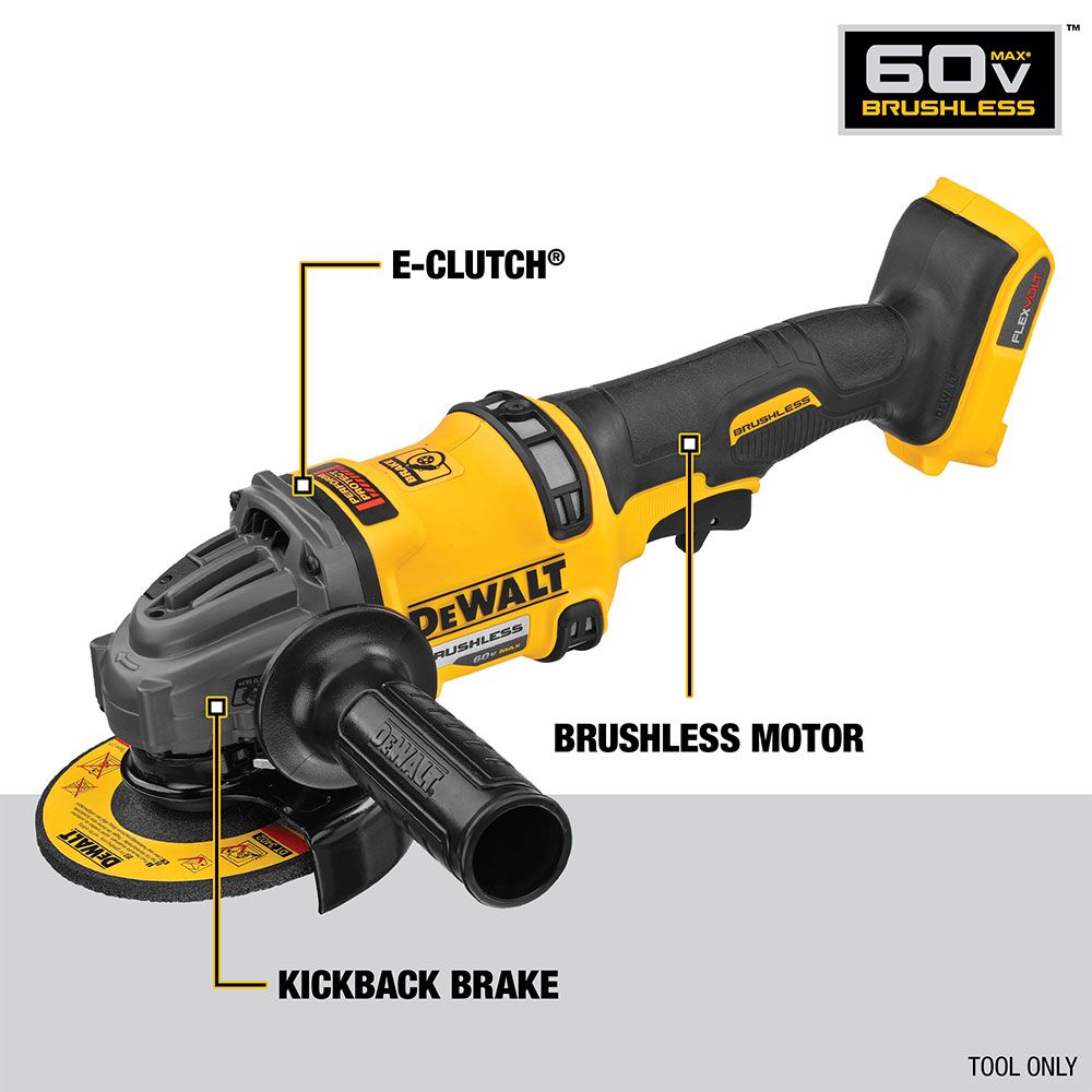 RECTIFIEUSE COUDÉE 4-1/2'' / 6'' FLEXVOLT 60V