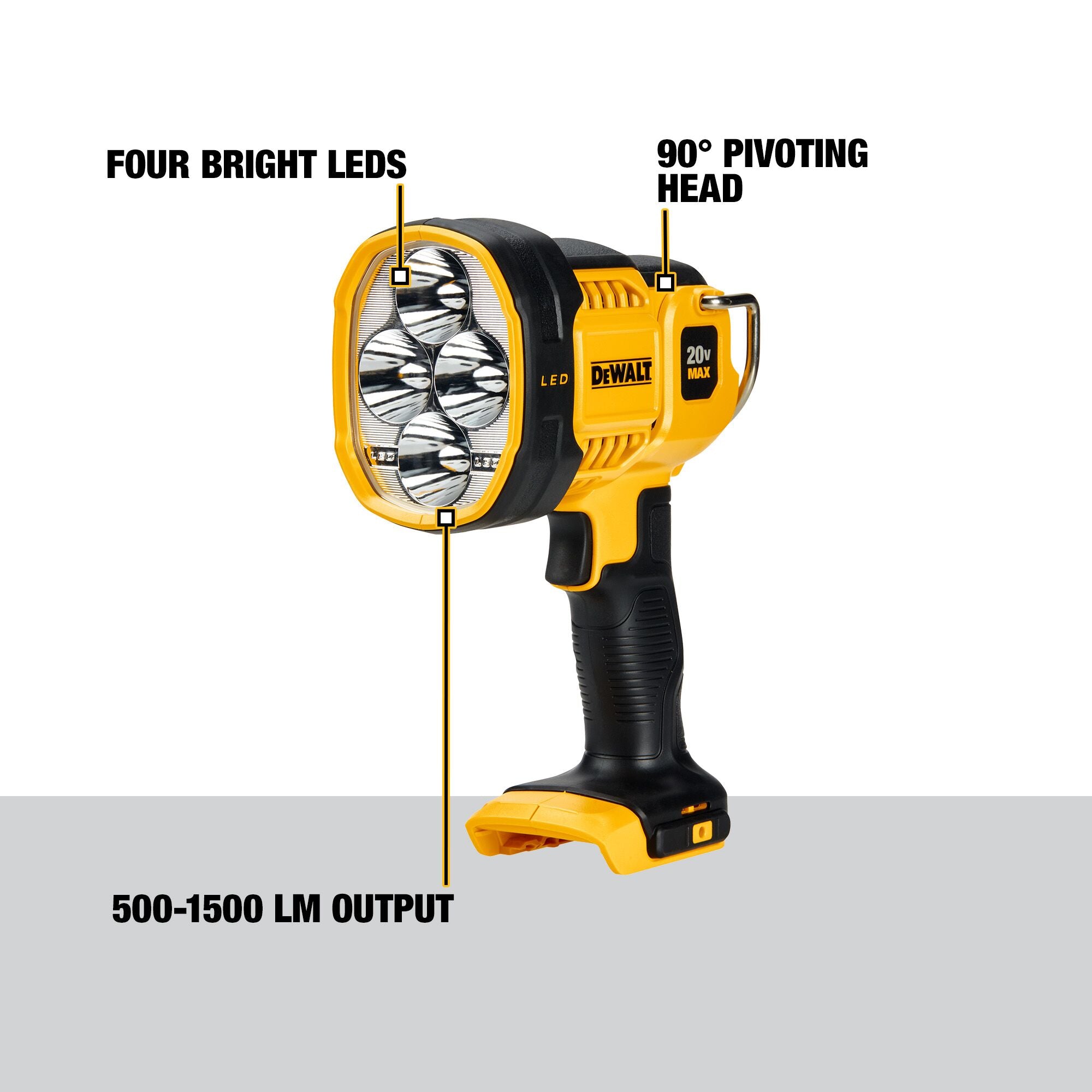 20V MAX 1,500 LUMENS JOBSITE SPOTLIGHT
