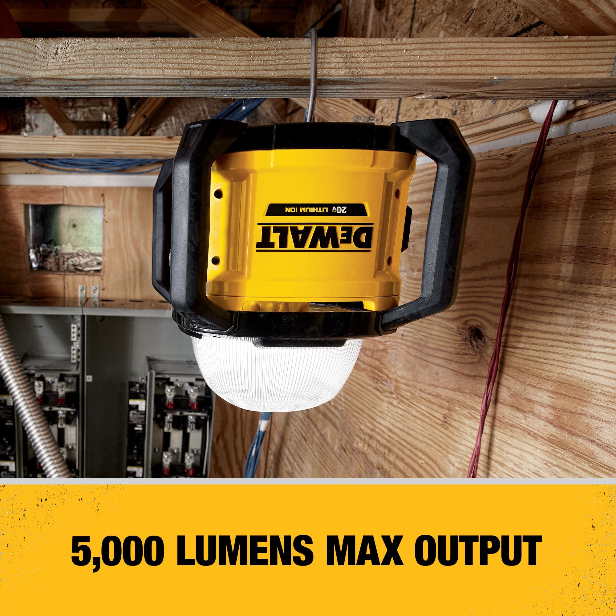 LUMIÈRE 5 000 LUMENS DE CHANTIER AVEC TOOL CONNECT 20V MAX