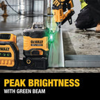 AUTOMATIC 360° 3-LINE GREEN LASER LEVEL 12V / 20V