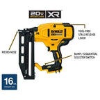 20V BRUSHLESS 1-1/4" TO 2-1/2" 16-GAUGE FINISH NAILER