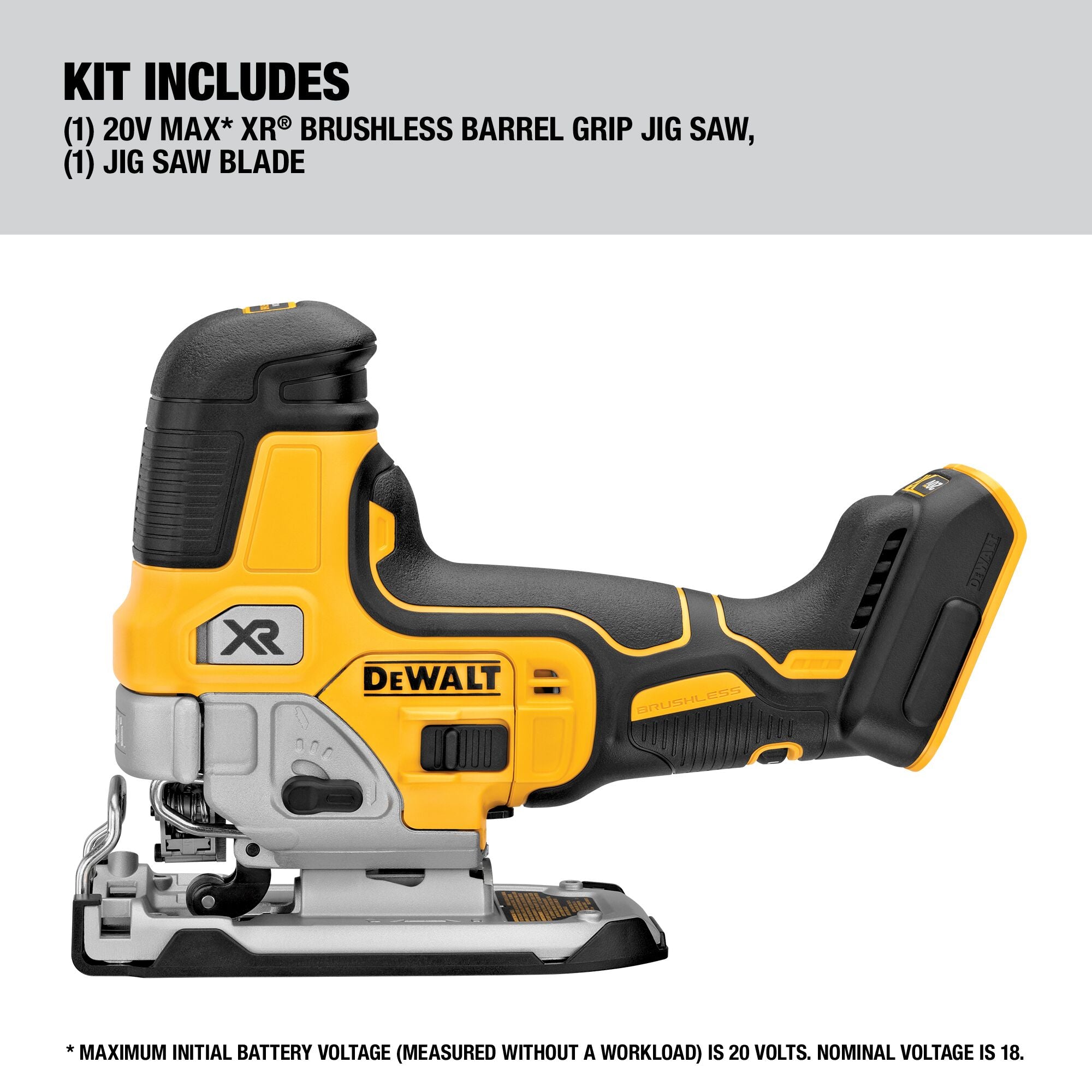 20V MAX XR BRUSHLESS BARREL GRIP JIG SAW