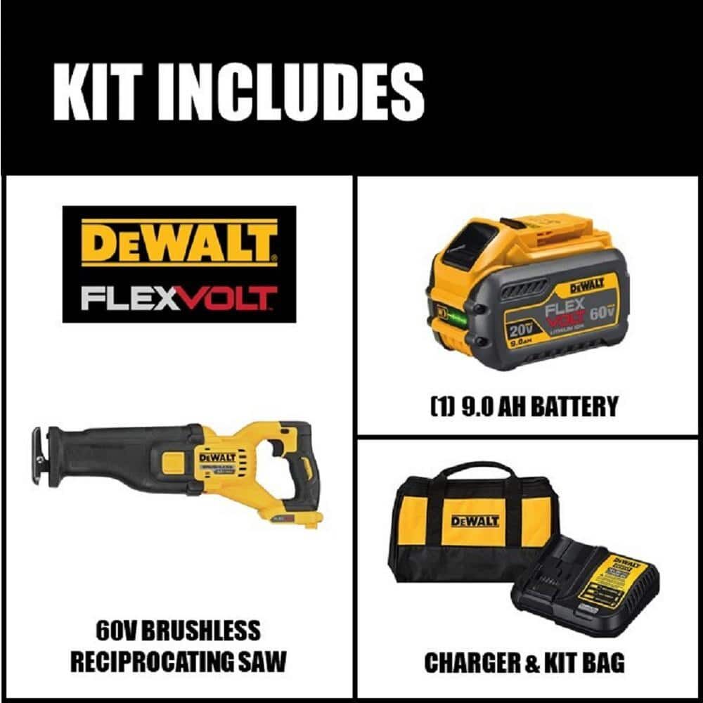 ENSEMBLE SCIE ALTERNATIVE BRUSHLESS FLEXVOLT 60V MAX (9.0AH)