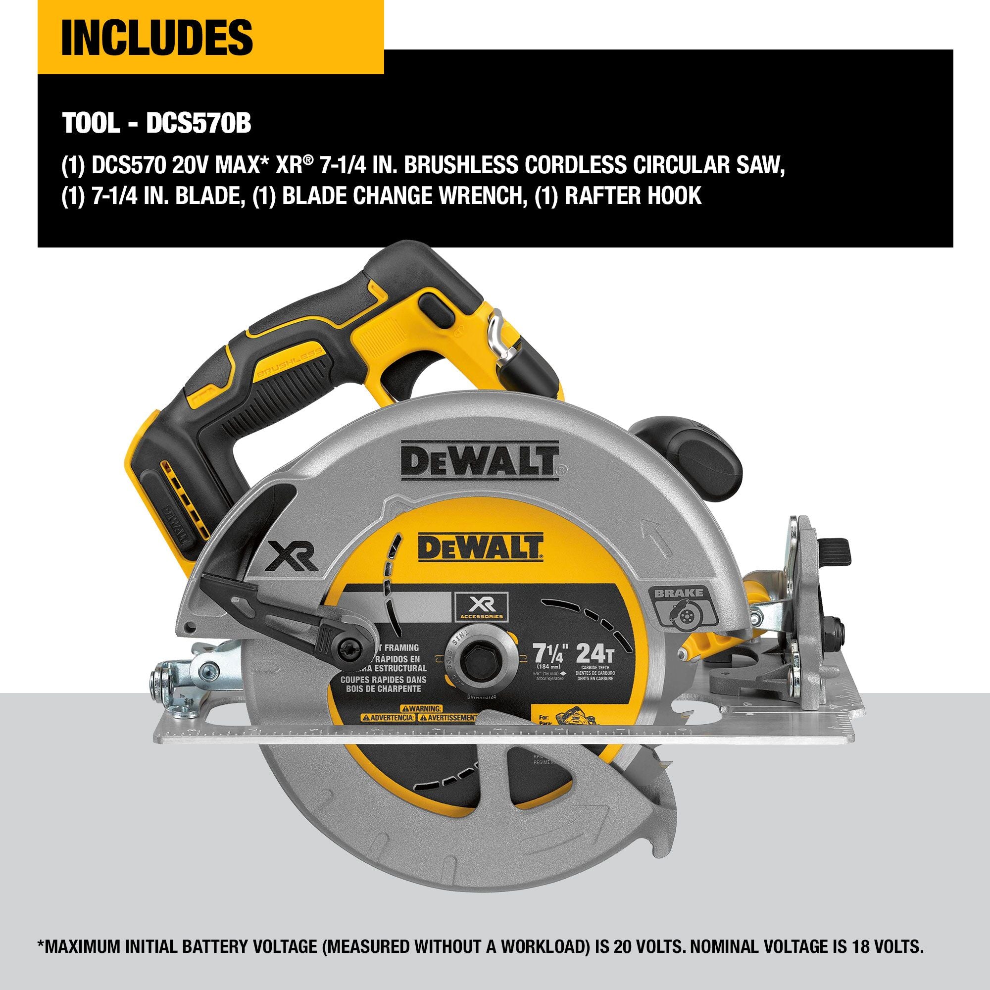 SCIE CIRCULAIRE 7-1/4'' BRUSHLESS 20V MAX