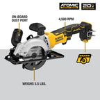 SCIE CIRCULAIRE 4-1/2'' BRUSHLESS 20V