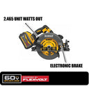 ENSEMBLE SCIE CIRCULAIRE 7-1/4'' 60V FLEXVOLT (1 X 9.0AH)