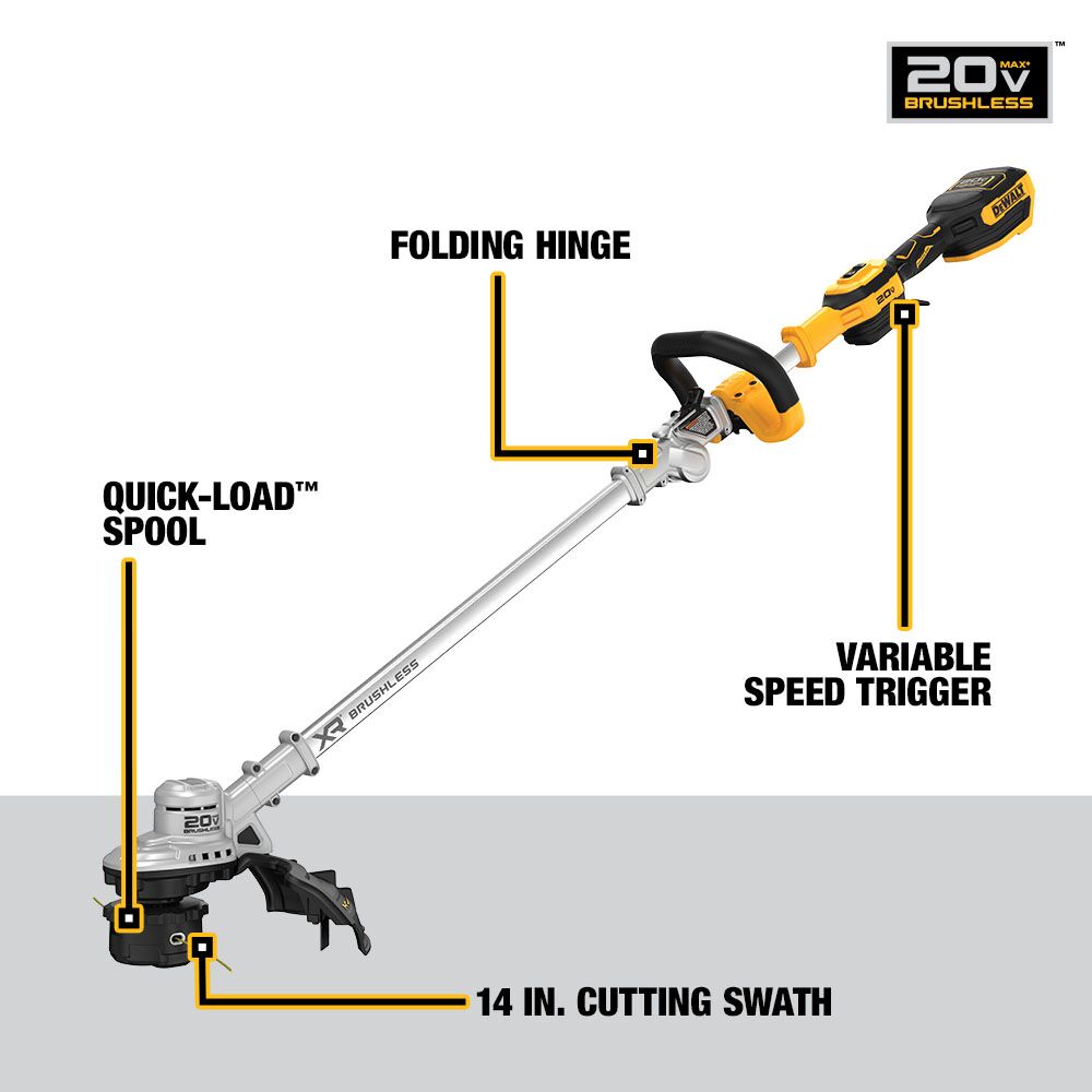 COUPE-HERBES 14'' PLIANT BRUSHLESS 20V MAX